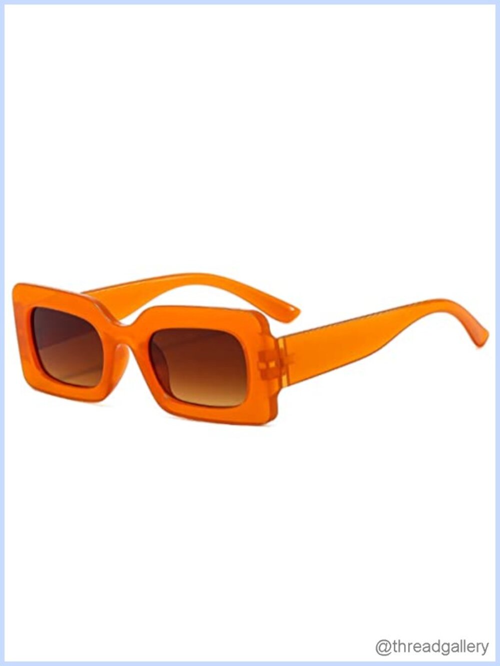 Retro Rectangle Sunglasses Full Frame UV Protection Unisex Adult Outdoor